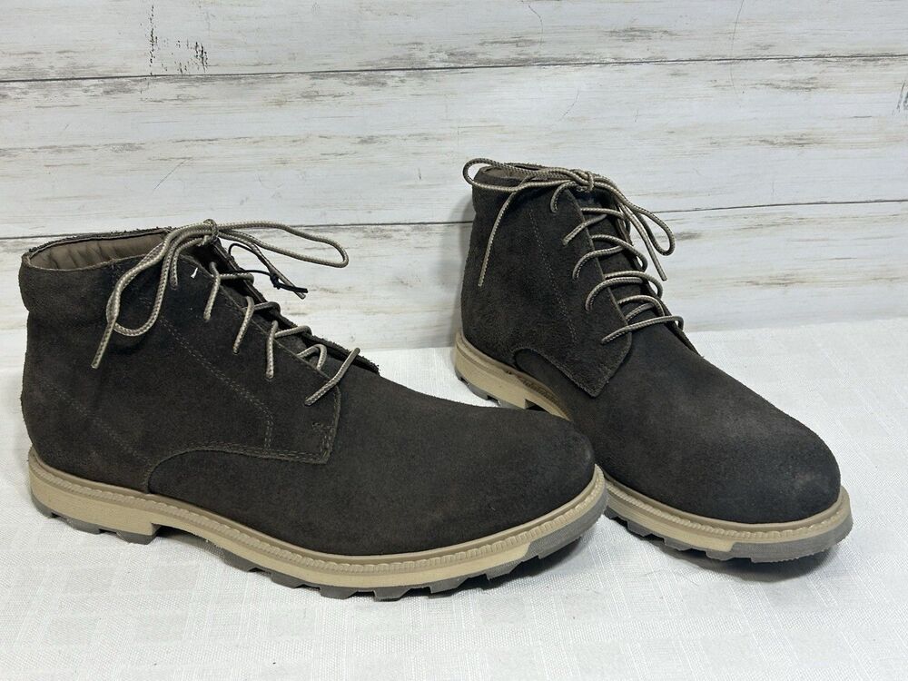 NEW! SOREL Size 11 Men Gray Suede Leather Lace up Chukka Ankle Boots hiking shoe